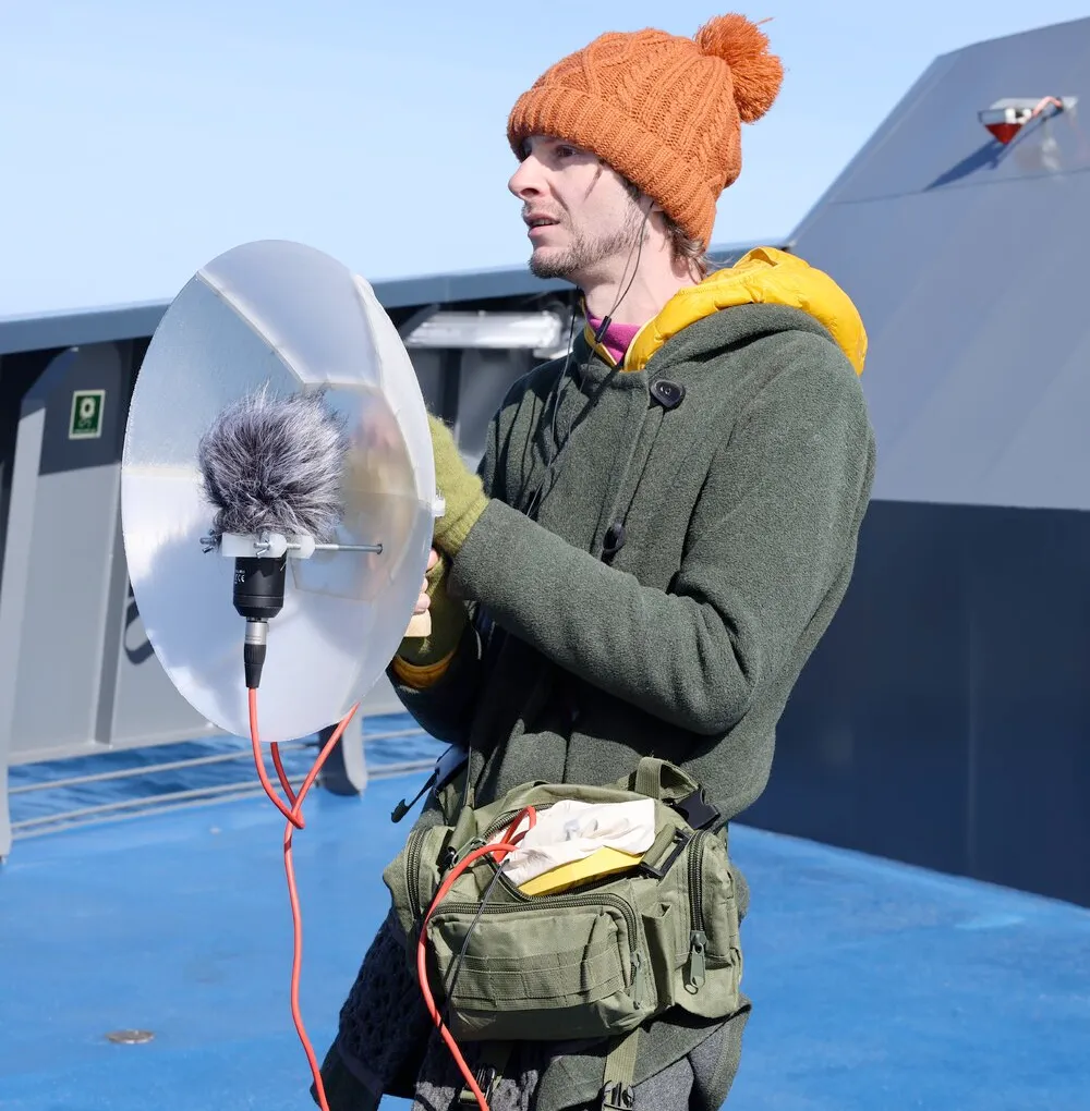 microphone in use on boat